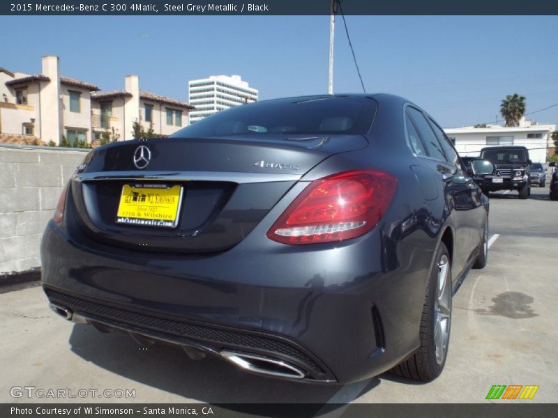Steel Grey Metallic / Black 2015 Mercedes-Benz C 300 4Matic