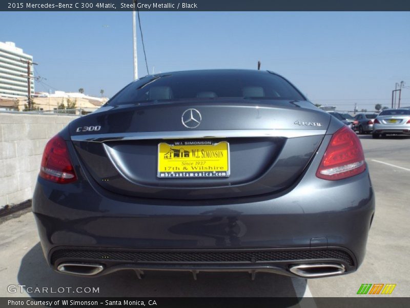 Steel Grey Metallic / Black 2015 Mercedes-Benz C 300 4Matic