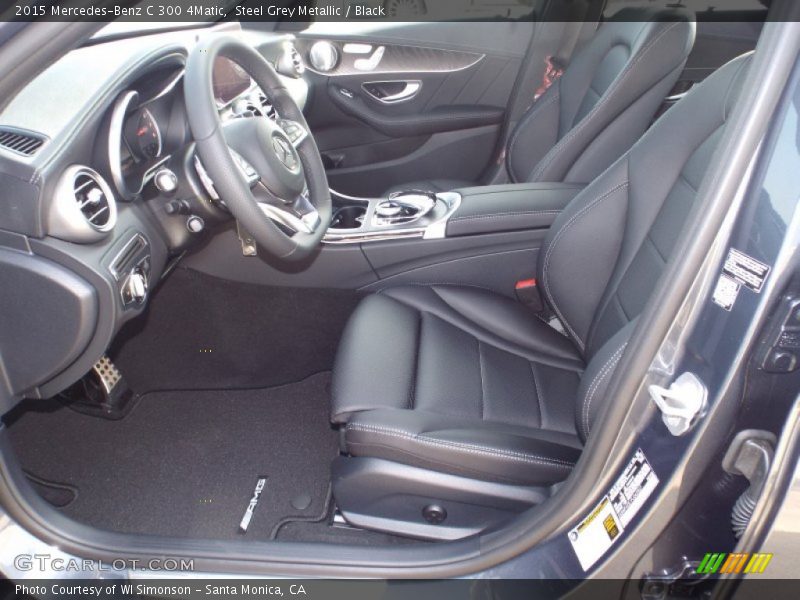 Steel Grey Metallic / Black 2015 Mercedes-Benz C 300 4Matic