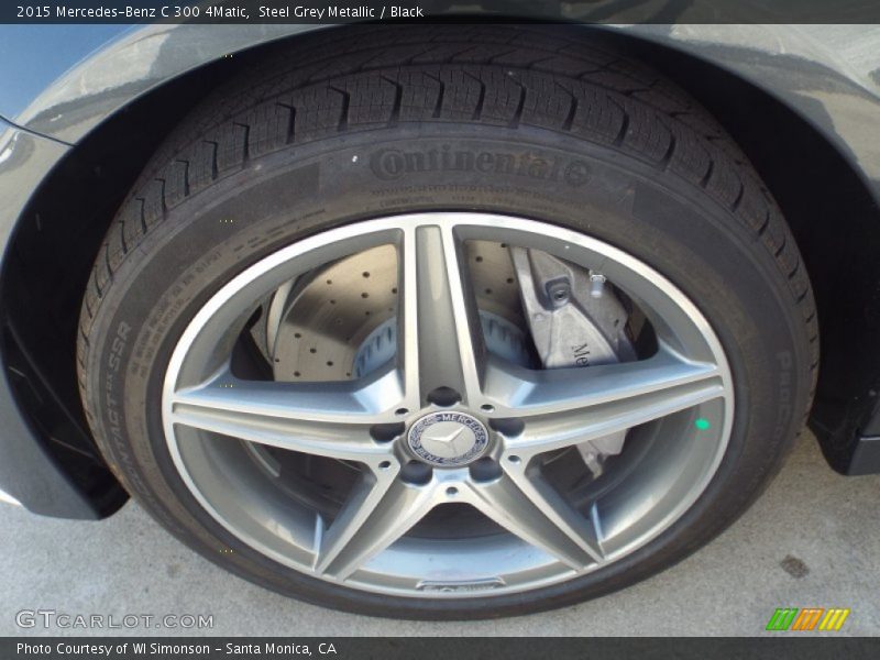Steel Grey Metallic / Black 2015 Mercedes-Benz C 300 4Matic