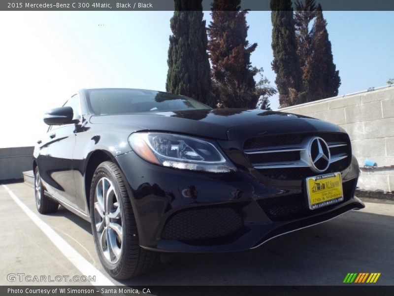 Black / Black 2015 Mercedes-Benz C 300 4Matic