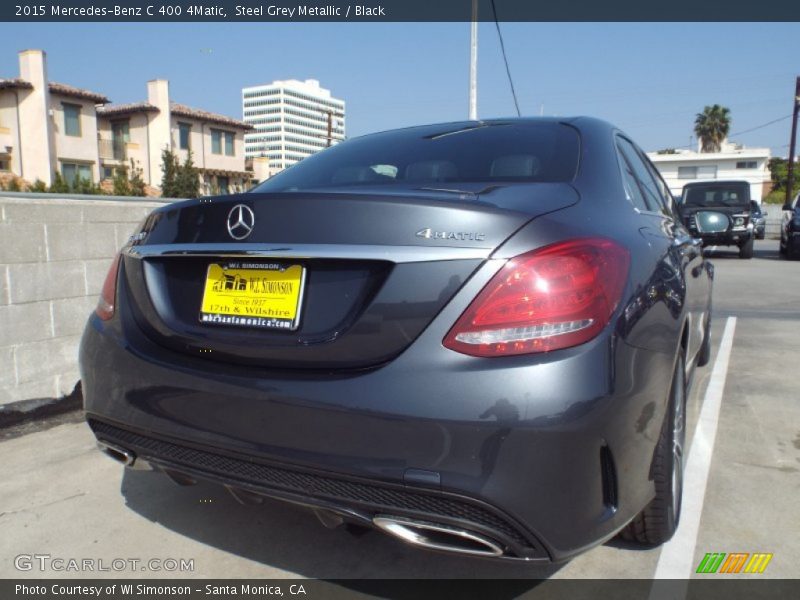 Steel Grey Metallic / Black 2015 Mercedes-Benz C 400 4Matic