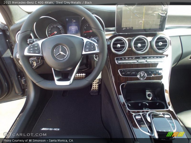 Steel Grey Metallic / Black 2015 Mercedes-Benz C 400 4Matic