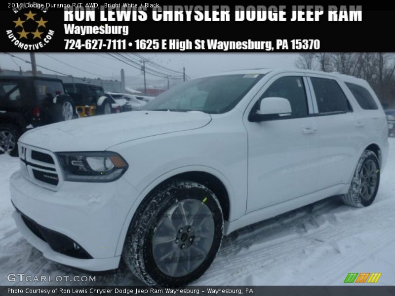 Bright White / Black 2015 Dodge Durango R/T AWD