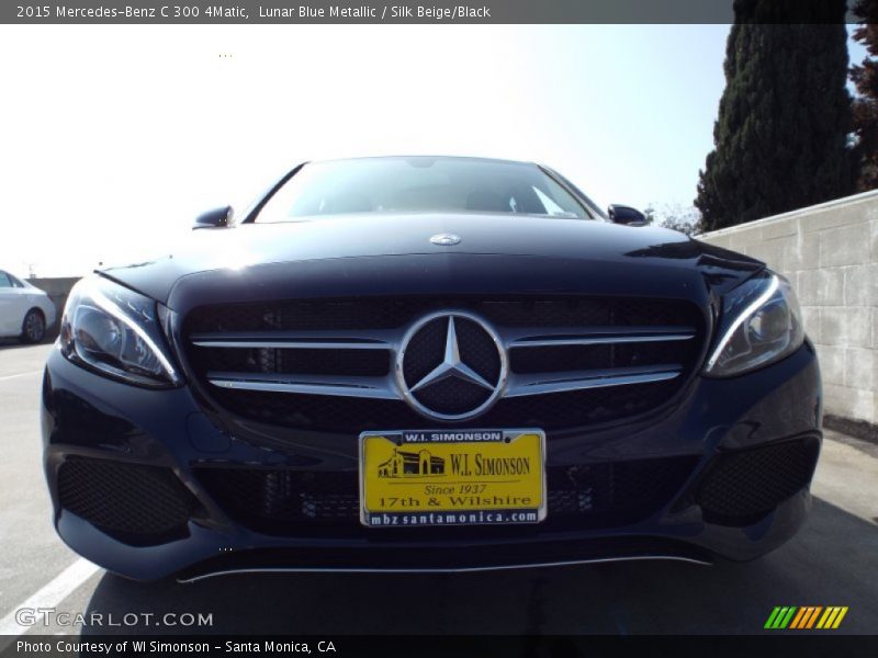 Lunar Blue Metallic / Silk Beige/Black 2015 Mercedes-Benz C 300 4Matic