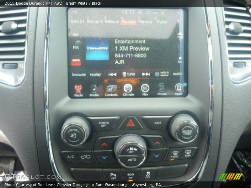 Bright White / Black 2015 Dodge Durango R/T AWD
