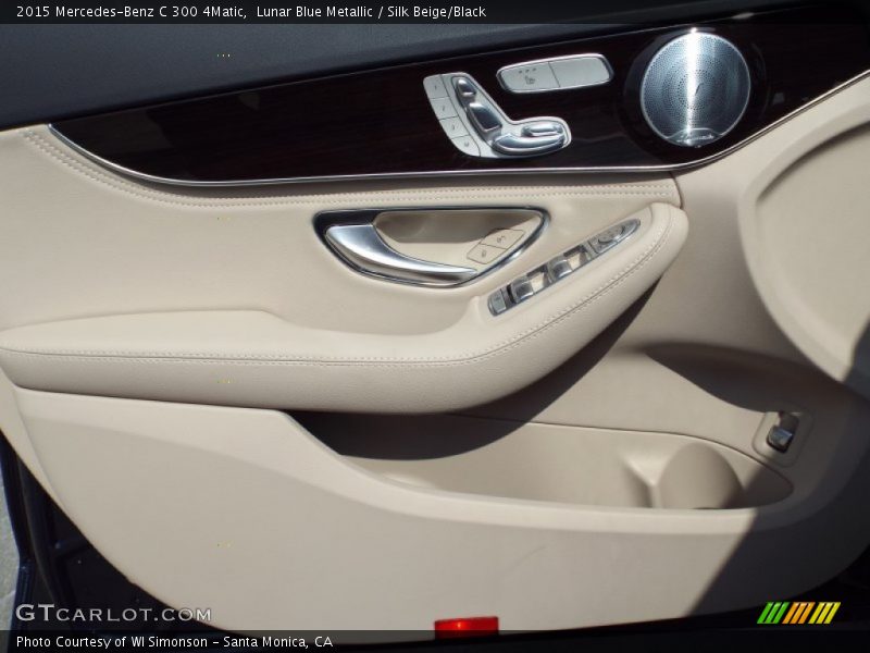 Lunar Blue Metallic / Silk Beige/Black 2015 Mercedes-Benz C 300 4Matic