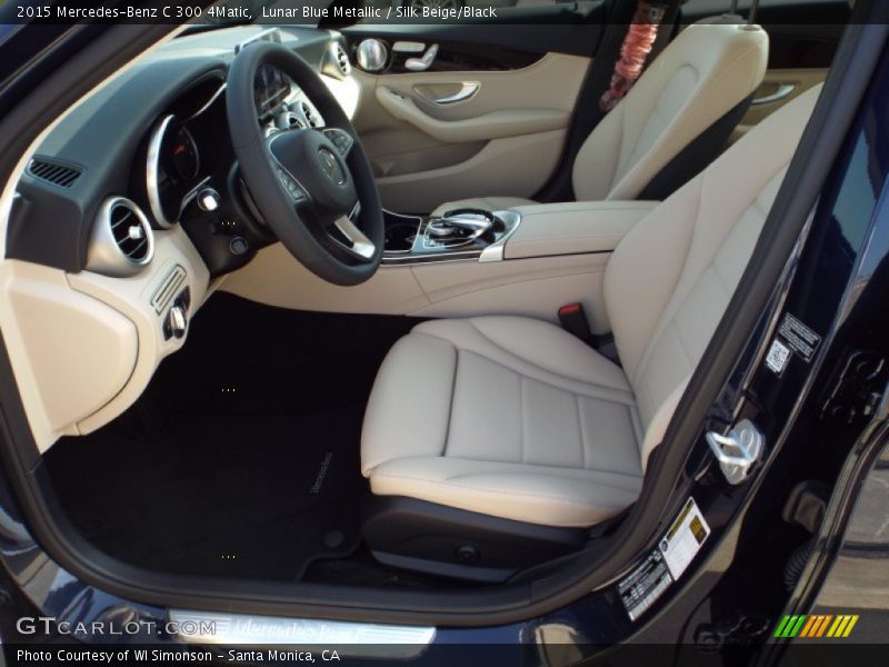 Lunar Blue Metallic / Silk Beige/Black 2015 Mercedes-Benz C 300 4Matic