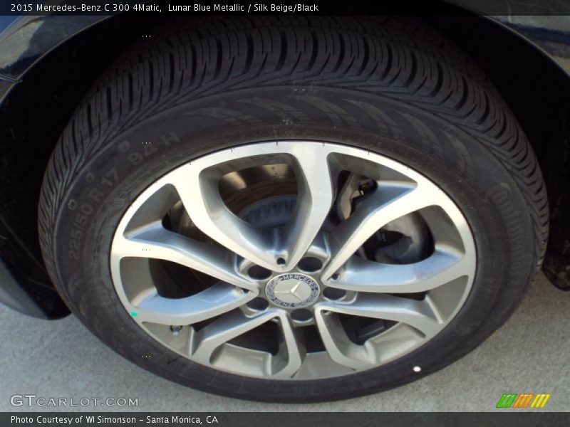 Lunar Blue Metallic / Silk Beige/Black 2015 Mercedes-Benz C 300 4Matic