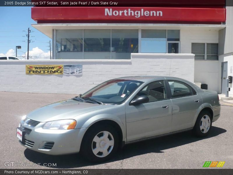 Satin Jade Pearl / Dark Slate Gray 2005 Dodge Stratus SXT Sedan