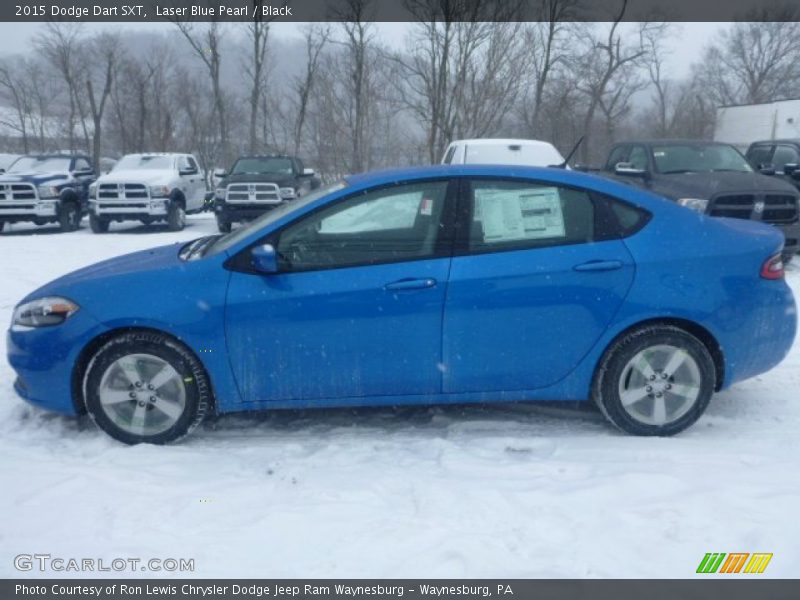 Laser Blue Pearl / Black 2015 Dodge Dart SXT