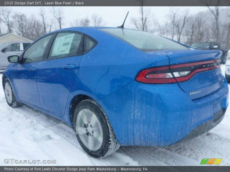 Laser Blue Pearl / Black 2015 Dodge Dart SXT