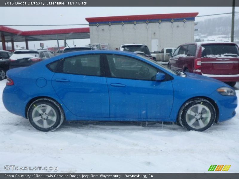 Laser Blue Pearl / Black 2015 Dodge Dart SXT