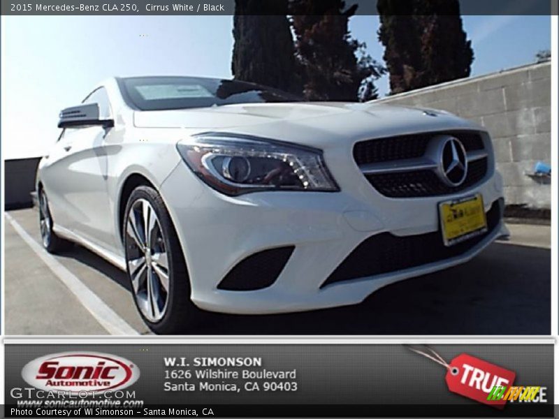 Cirrus White / Black 2015 Mercedes-Benz CLA 250
