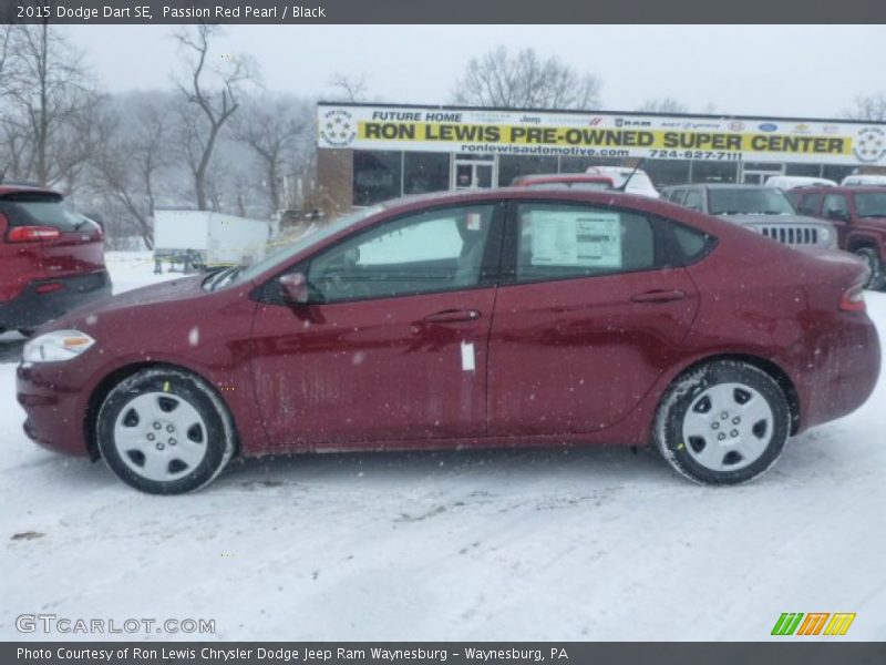 Passion Red Pearl / Black 2015 Dodge Dart SE