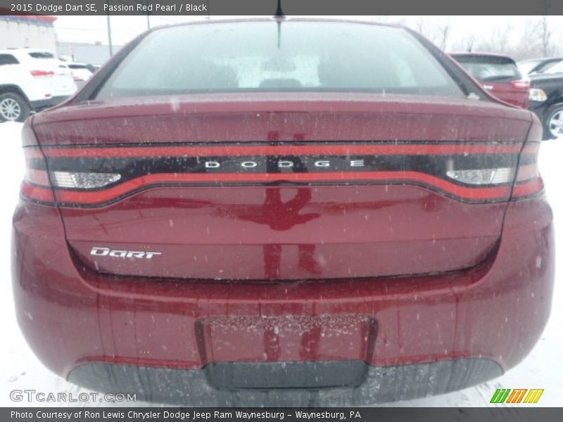 Passion Red Pearl / Black 2015 Dodge Dart SE