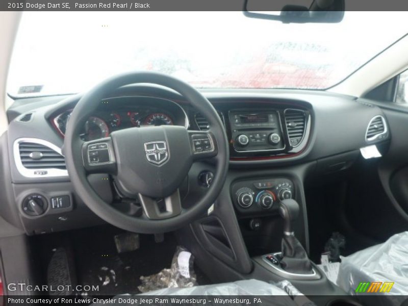 Passion Red Pearl / Black 2015 Dodge Dart SE
