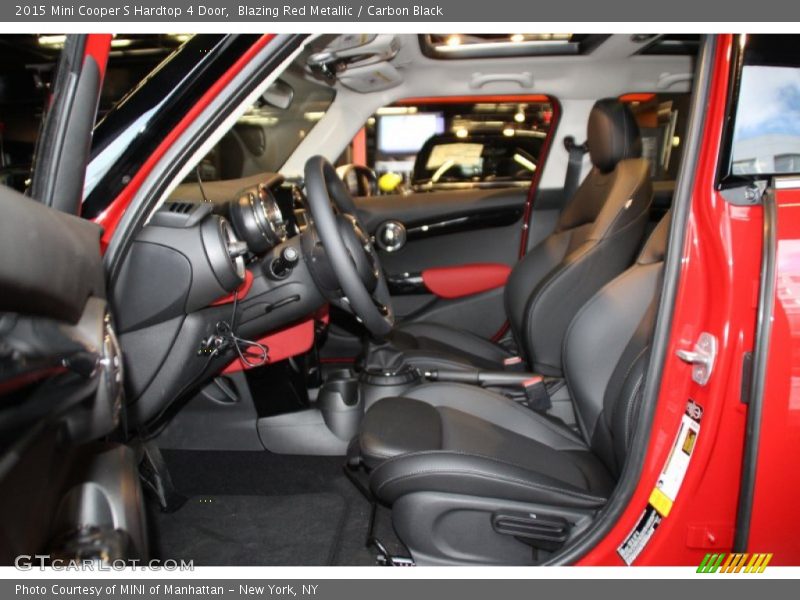 Blazing Red Metallic / Carbon Black 2015 Mini Cooper S Hardtop 4 Door