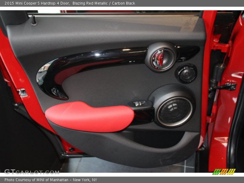 Blazing Red Metallic / Carbon Black 2015 Mini Cooper S Hardtop 4 Door