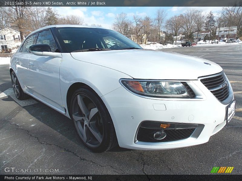 Arctic White / Jet Black 2011 Saab 9-5 Aero XWD Sedan