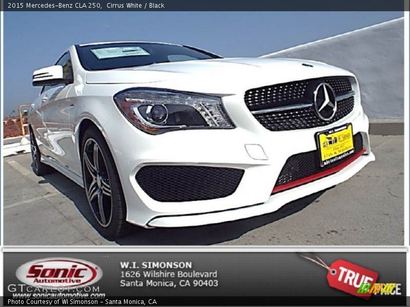 Cirrus White / Black 2015 Mercedes-Benz CLA 250