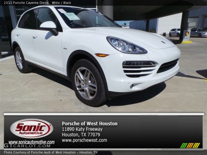 White / Black 2013 Porsche Cayenne Diesel