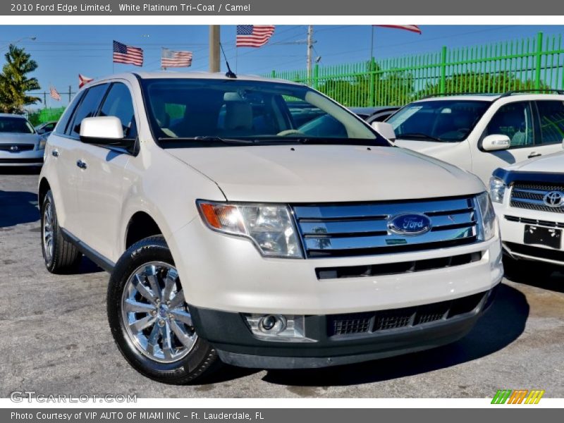 White Platinum Tri-Coat / Camel 2010 Ford Edge Limited