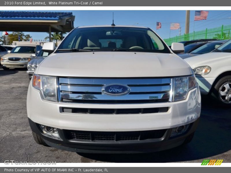 White Platinum Tri-Coat / Camel 2010 Ford Edge Limited