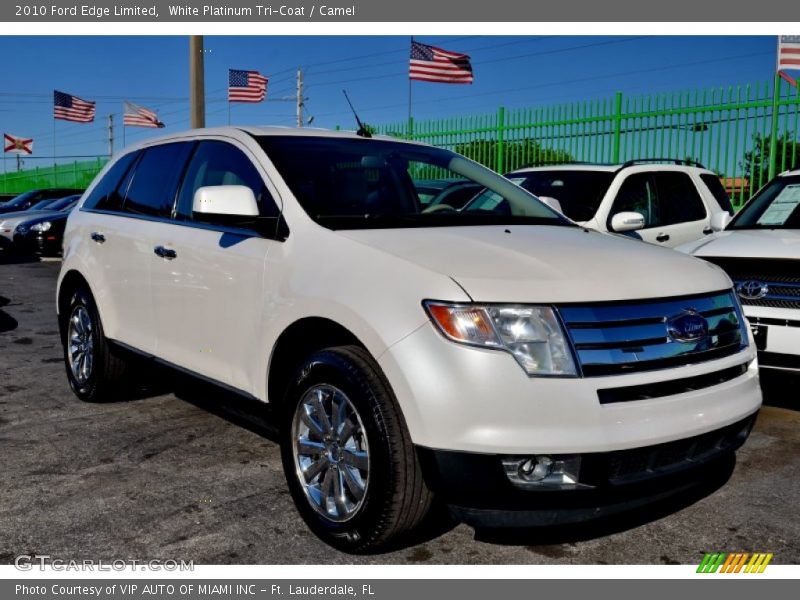 White Platinum Tri-Coat / Camel 2010 Ford Edge Limited