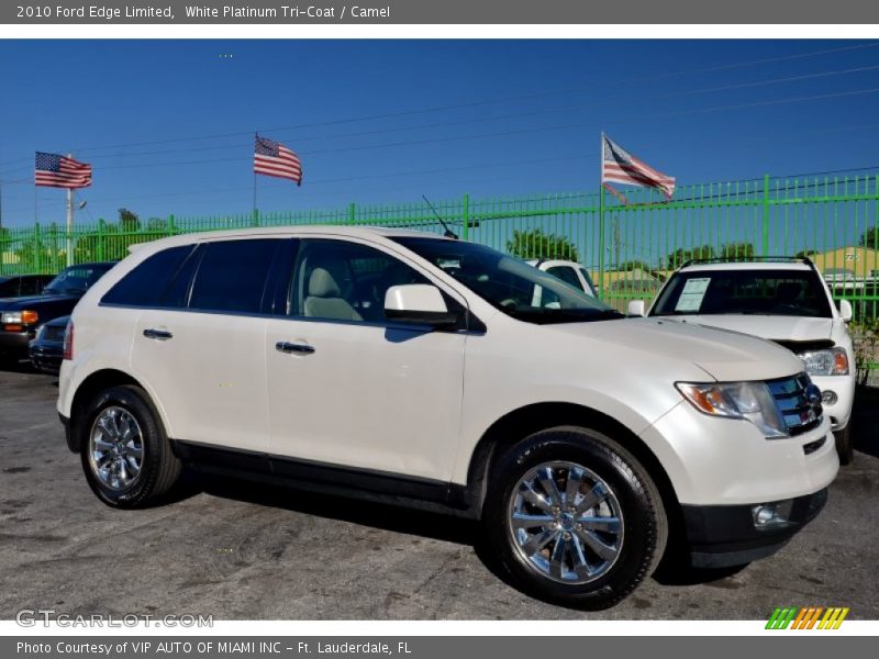 White Platinum Tri-Coat / Camel 2010 Ford Edge Limited