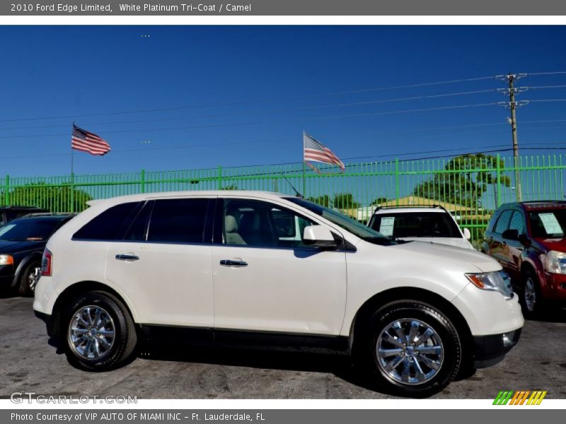 White Platinum Tri-Coat / Camel 2010 Ford Edge Limited