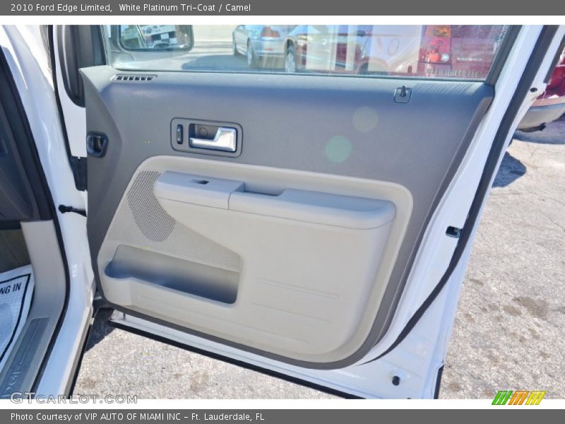 White Platinum Tri-Coat / Camel 2010 Ford Edge Limited