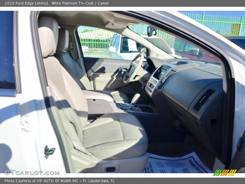 White Platinum Tri-Coat / Camel 2010 Ford Edge Limited