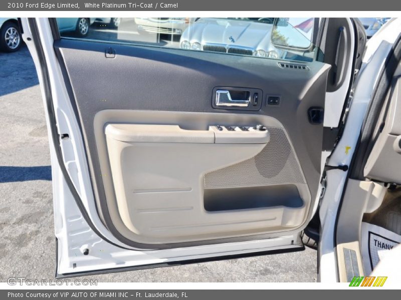 White Platinum Tri-Coat / Camel 2010 Ford Edge Limited