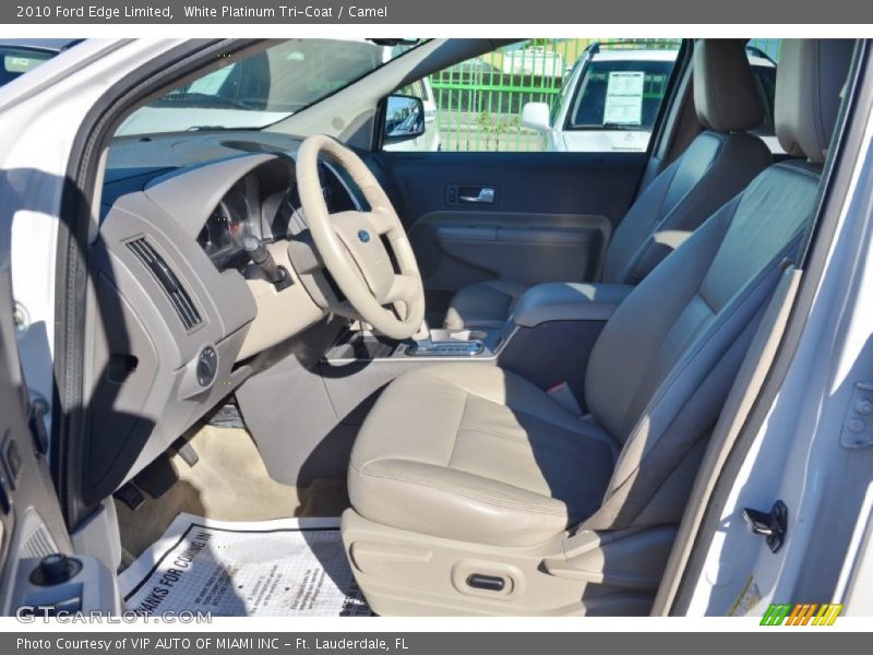 White Platinum Tri-Coat / Camel 2010 Ford Edge Limited