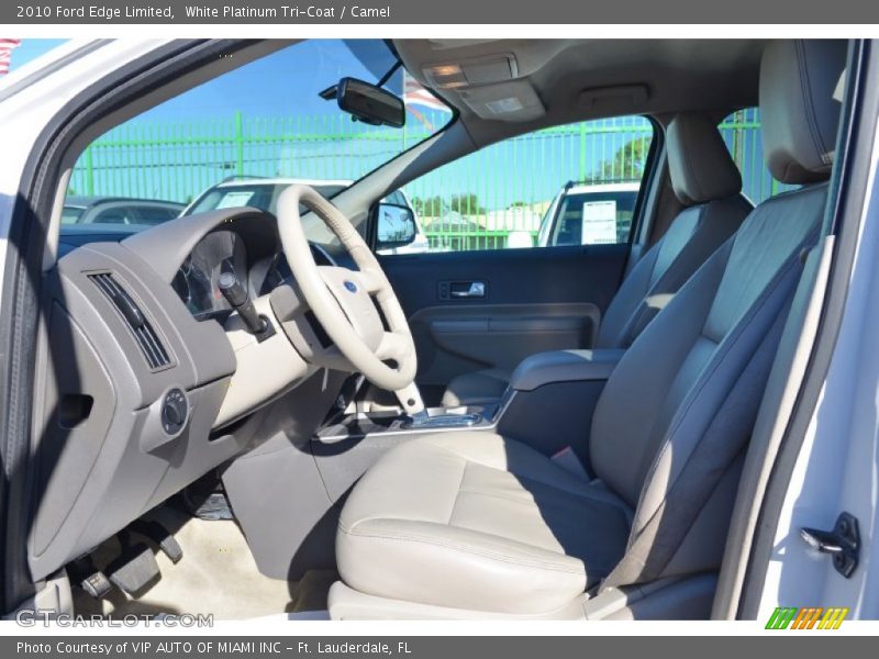 White Platinum Tri-Coat / Camel 2010 Ford Edge Limited