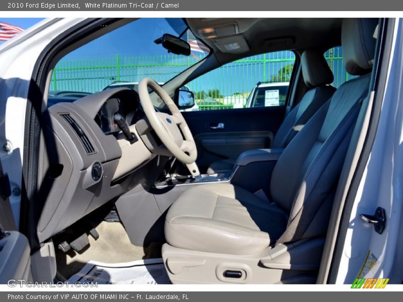 White Platinum Tri-Coat / Camel 2010 Ford Edge Limited