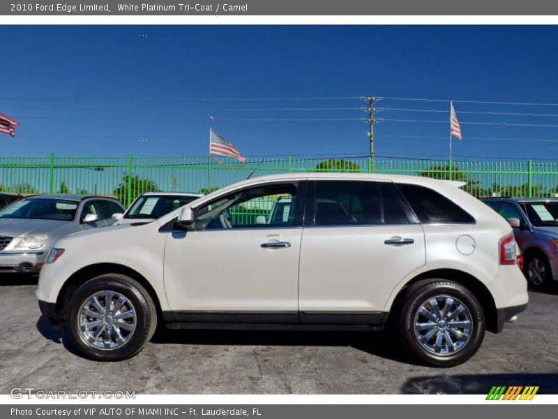 White Platinum Tri-Coat / Camel 2010 Ford Edge Limited