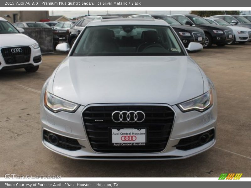 Ice Silver Metallic / Black 2015 Audi A6 3.0T Premium Plus quattro Sedan