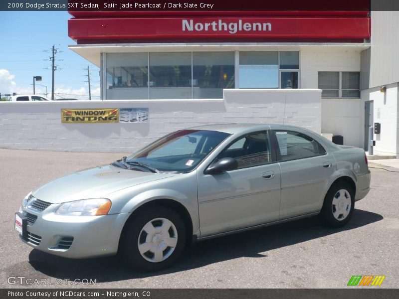 Satin Jade Pearlcoat / Dark Slate Grey 2006 Dodge Stratus SXT Sedan