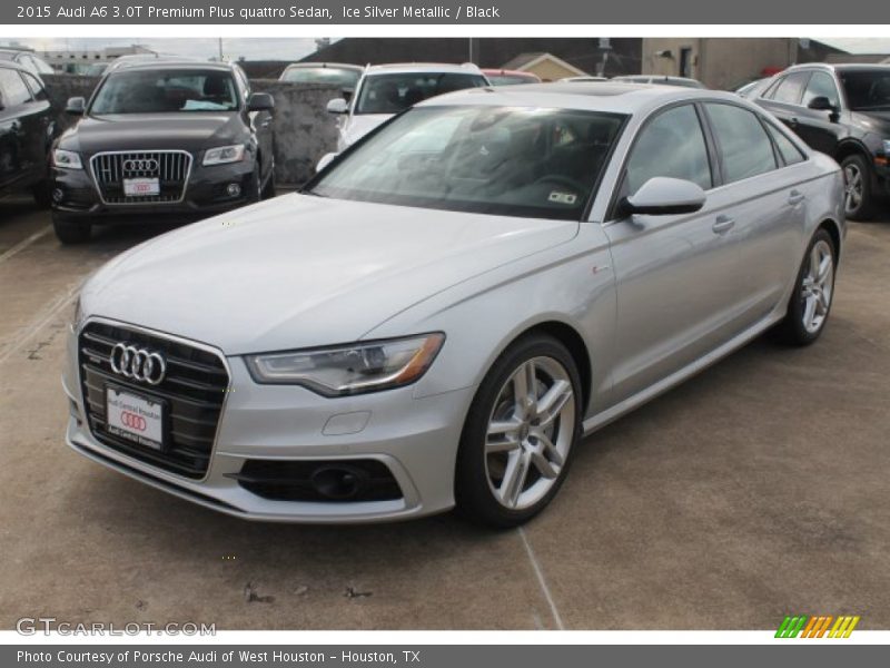 Ice Silver Metallic / Black 2015 Audi A6 3.0T Premium Plus quattro Sedan