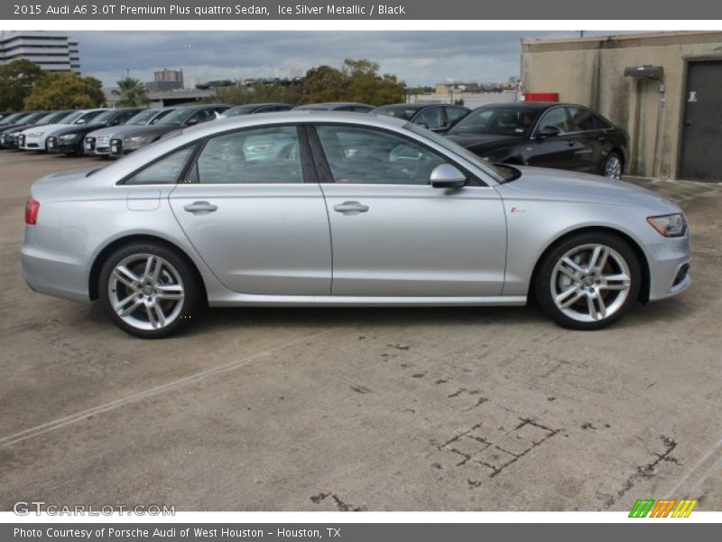 Ice Silver Metallic / Black 2015 Audi A6 3.0T Premium Plus quattro Sedan
