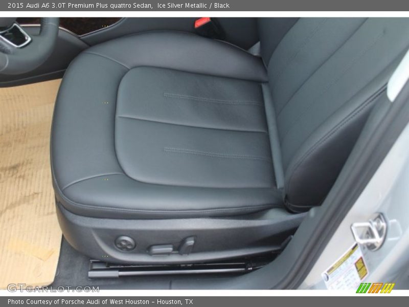 Ice Silver Metallic / Black 2015 Audi A6 3.0T Premium Plus quattro Sedan