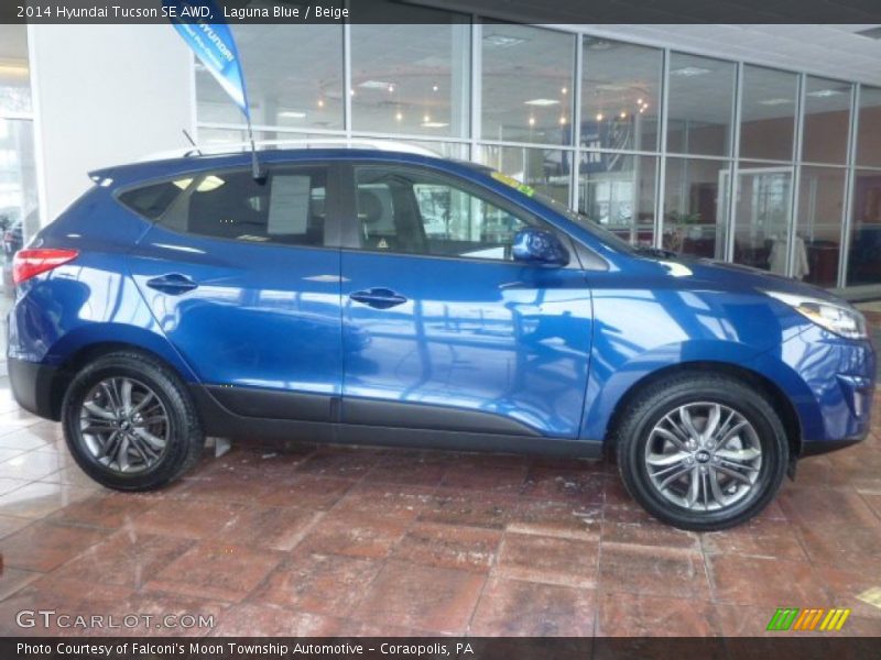 Laguna Blue / Beige 2014 Hyundai Tucson SE AWD