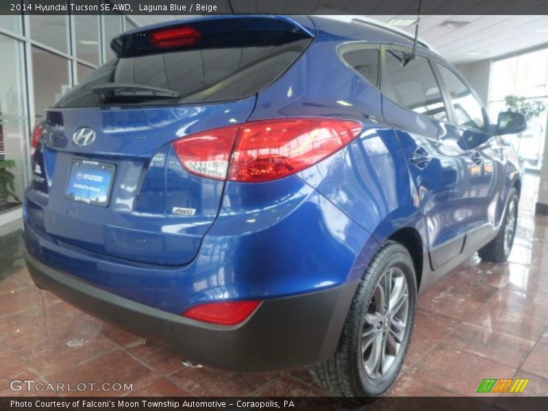 Laguna Blue / Beige 2014 Hyundai Tucson SE AWD
