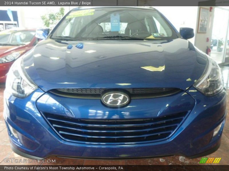 Laguna Blue / Beige 2014 Hyundai Tucson SE AWD