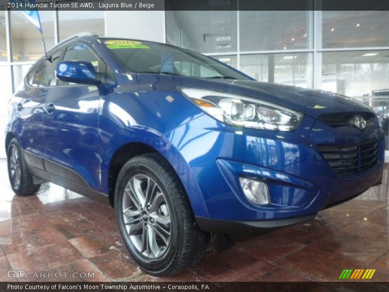 Laguna Blue / Beige 2014 Hyundai Tucson SE AWD