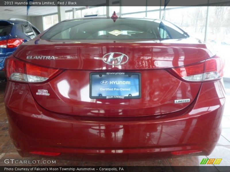 Red / Black 2013 Hyundai Elantra Limited