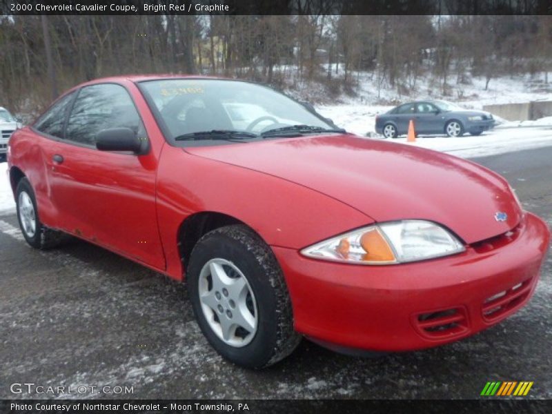 Bright Red / Graphite 2000 Chevrolet Cavalier Coupe