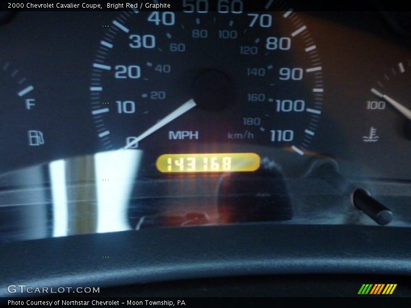 Bright Red / Graphite 2000 Chevrolet Cavalier Coupe